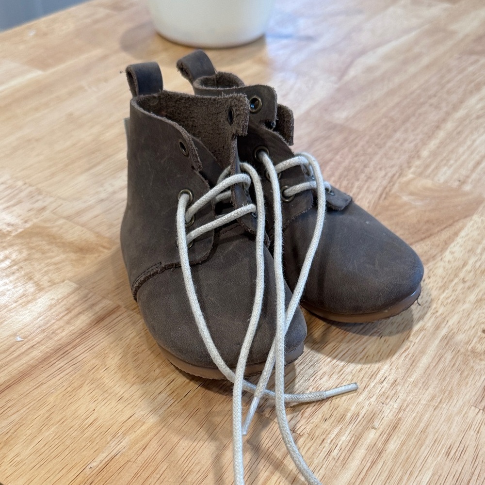 Brown Leather Kids Shoes